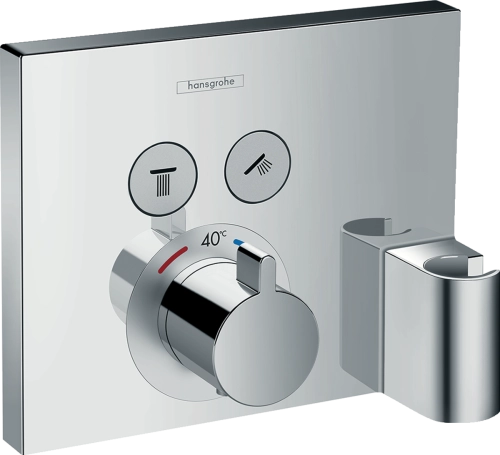 HansGrohe ShowerSelect bateria prysznicowa z termostatem do 2 odbiorników, element zewnętrzny, 15765000