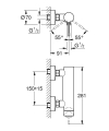 Grohe Essence New bateria prysznicowa ścienna, brushed warm sunset 33636DL1