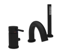 Paffoni Light Exclusive black bateria wannowa 3-otw. czarny mat LIG047N0