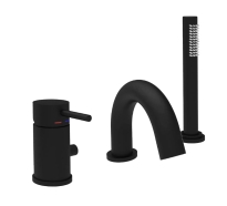 Paffoni Light Exclusive black bateria wannowa 3-otw. czarny mat LIG047N0