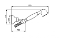 Emmevi Tiffany bateria wannowa ścienna z natryskiem punktowym, chrom 6001CCR