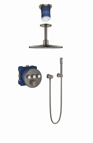 Grohe Grohtherm SmartControl zestaw prysznicowy podtynkowy, brushed hard graphite 29121AL0-02