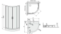 Sanplast TX5b kabina półokrągła 80 cm W0 sm z brodzikiem KP4/TX5b-80+BPza 602-271-0252-39-401