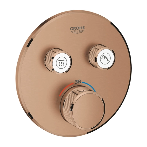 Grohe Grohtherm SmartControl bateria termostatyczna do obsługi 2 wyjść, element zewnętrzny, brushed warm sunset 29119DL0