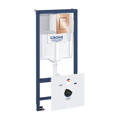 Grohe Rapid SL 5:1 zestaw ze stelażem do miski podwieszanej, przycisk Skate Cosmopolitan S warm sunset 39750DA0-01