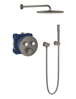 GROHE Grohtherm SmartControl komplet prysznicowy podtynkowy z deszczownicą 310mm, brushed hard graphite 29119AL0-01