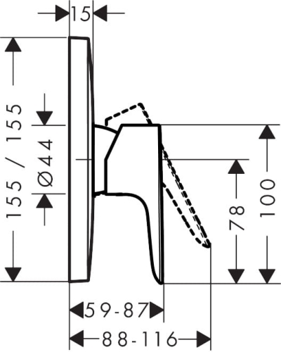 HansGrohe Talis E bateria prysznicowa podtynkowa, element zewnętrzny, biały mat 71765700