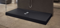 Novellini Custom brodzik prostokątny 160x90x12cm ze zintegrowaną obudową, czarny CU1609011-28