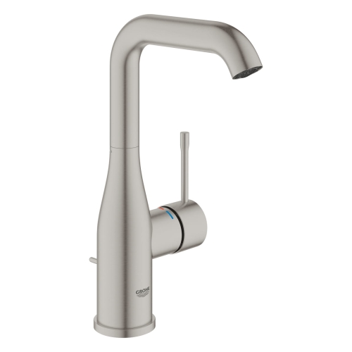 Grohe Essence L-size bateria umywalkowa, z korkiem, stal nierdzewna 32628DC1