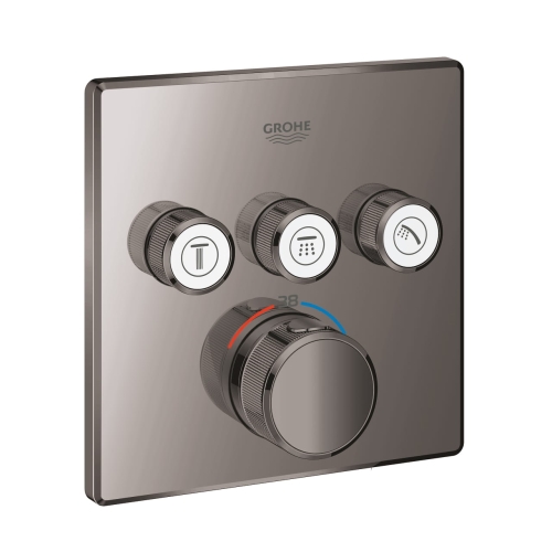 Grohe Grohtherm SmartControl Cube bateria termostatyczna do obsługii 3 wyjść, element zewnętrzny, hard graphite 29126A00