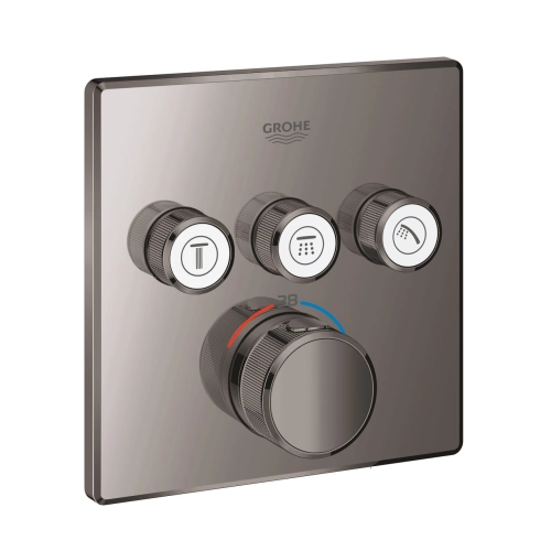 Grohe Grohtherm SmartControl Cube bateria termostatyczna do obsługii 3 wyjść, element zewnętrzny, hard graphite 29126A00