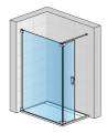 Sanswiss Walk-In Cadura wolnostojąca ścianka stała z elementem ruchomym 100+44cm, lewa, profil biały mat, szkło bezbarwne CADUOG1000907
