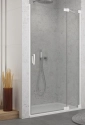 Sanswiss Cadura drzwi wahadłowe  wnękowe z elementem stałym w linii  75cm (72,5-77,5cm), prawe profil biały mat, szkło bezbarwne CA13D0750907+V2.CA.09