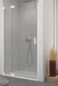Sanswiss Cadura drzwi wahadłowe  wnękowe z elementem stałym w linii  75cm (72,5-75,5cm), lewe profil biały mat, szkło bezbarwne CA13G0750907+V2.CA.09
