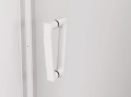 Sanswiss Cadura White Line drzwi przesuwne dwuczęściowe 180cm (176,5-181,5cm), prawe, profil biały mat, szkło bezbarwne CAS2D1800907