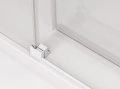 Sanswiss Cadura White Line drzwi przesuwne dwuczęściowe 180cm (176,5-181,5cm), prawe, profil biały mat, szkło bezbarwne CAS2D1800907