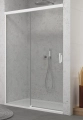 Sanswiss Cadura White Line drzwi przesuwne dwuczęściowe 180cm (176,5-181,5cm), lewe, profil biały mat, szkło bezbarwne CAS2G1800907
