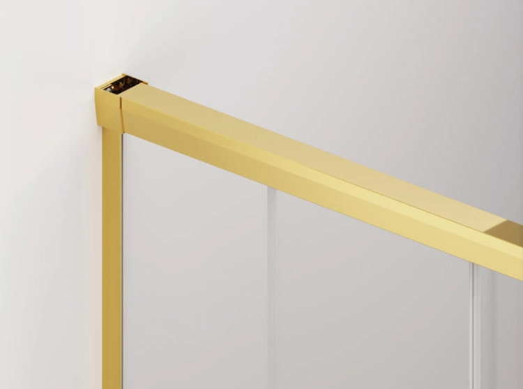 Sanswiss Walk-In Cadura ścianka wolnostojąca dwuczęściowa z elementem przesuwnym 150cm, prawa, profil złoty, szkło bezbarwne CAW2D1501207