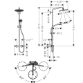 HansGrohe Croma Select S komplet prysznicowy 280 1jet z termostatem, czarny mat 26890670