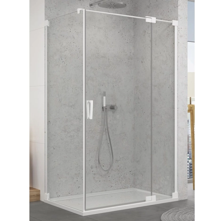 Sanswiss Cadura White Line kabina prostokątna 100x70cm, prawa, profil biały, szkło bezbarwne CA13D1000907+CAT10700907