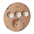 Grohe Grohtherm SmartControl bateria termostatyczna do obsługii 3 wyjść, element zewnętrzny, miedziany szczotkowany - brushed warm sunset 29121DL0