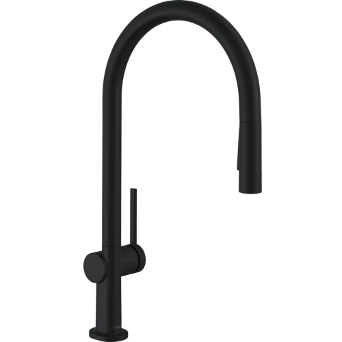 HansGrohe Talis M54 ComfortZone 210 bateria zlewozmywakowa z wyciąganą wylewką, 2 Jet, czarny mat 72801670