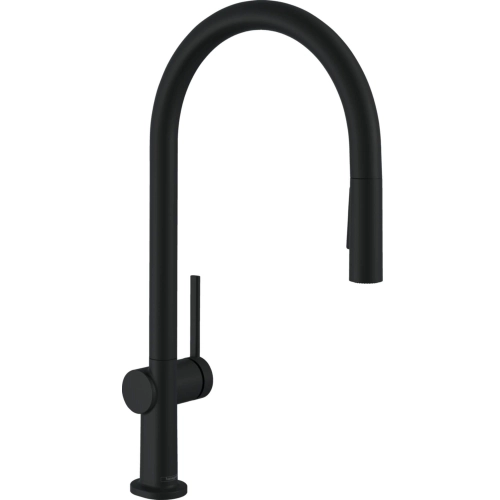 HansGrohe Talis M54 ComfortZone 210 bateria zlewozmywakowa z wyciąganą wylewką, 2 Jet, czarny mat 72801670
