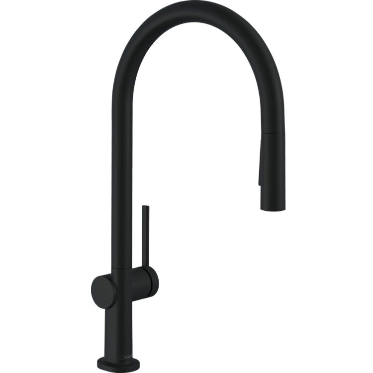 HansGrohe Talis M54 ComfortZone 210 bateria zlewozmywakowa z wyciąganą wylewką, 2 Jet, czarny mat 72801670