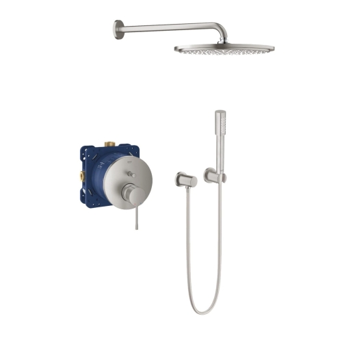 Grohe Essence zestaw prysznicowy podtynkowy z deszczownicą, stal nierdzewna 24058DC1-02
