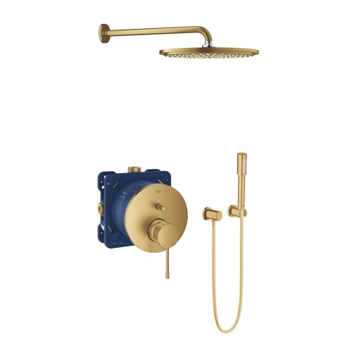 Grohe Essence zestaw prysznicowy podtynkowy z deszczownicą, brushed cool sunrise 24058GN1-01