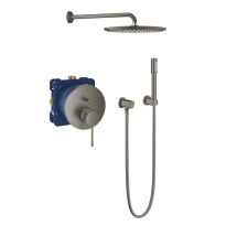 GROHE Essence zestaw prysznicowy podtynkowy z deszczownicą 310mm, szczotkowany grafit - brushed hard graphite 24058AL1-01