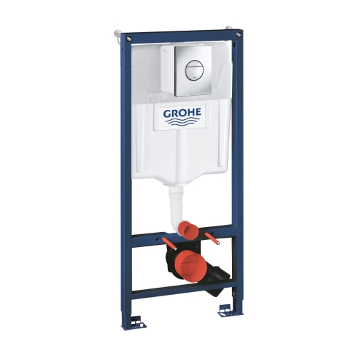 Grohe Rapid SL stelaż do miski podwieszanej zestaw 3:1, przycisk Nova Cosmopolitan chrom 38860000