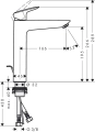 HansGrohe Logis Comfort Zone 190 bateria umywalkowa 71090000