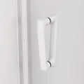 Sanswiss Cadura drzwi wahadłowe wnękowe z elementem stałym w linii 90cm (87,5-90,5cm), lewe profil biały mat, szkło bezbarwne CA13G0900907+V2.CA.09
