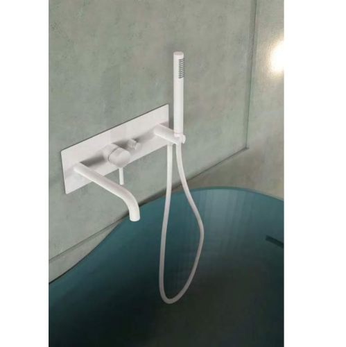 Paffoni Light Exclusive BO bateria wannowa podtynkowa zespolona, biały mat LIG001BO