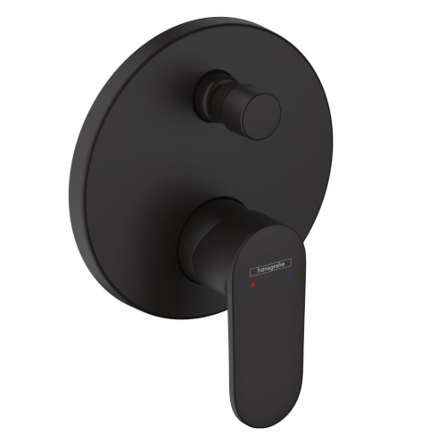 HansGrohe Veris Blend bateria wannowo-prysznicowa podtynkowa, element zewnętrzny, czarny mat 71466670