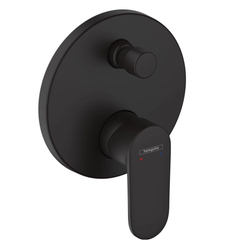 HansGrohe Veris Blend bateria wannowo-prysznicowa podtynkowa, element zewnętrzny, czarny mat 71466670