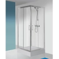 Sanplast TX5b kabina trójścienna prostokątna 80x90x80cm, szkło bezbarwne W0, profile srebrne błyszczące 600-271-0190-1310-38-401