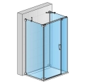 Sanswiss Cadura kabina trójścienna 80x100x80cm, lewa, profil srebrny połysk, szkło bezbarwne CA31CGSM100-CAT2SM80-CAT5SM80-RCA50-50.07