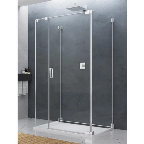 Sanswiss Cadura kabina trójścienna 80x100x80cm, prawa, profil srebrny połysk, szkło bezbarwne CA31CDSM100-CAT2SM80-CAT5SM80-RCA50-50.07