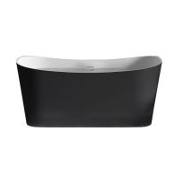Novellini Ship wanna wolnostojąca 160x70cm, czarny/biały mat SHI116070-19