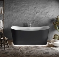 Novellini Ship wanna wolnostojąca 160x70cm, czarny/biały mat SHI116070-19