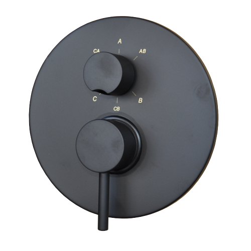 Paffoni Light Black zestaw wannowy podtynkowy z deszczownicą 22,5cm, czarny mat LIG019ZSCW3A.NO