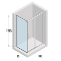 Novellini Kali PH+FH kabina prostokątna 100x75cm KALIPH96FH73-1B