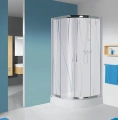 Sanplast TX5b kabina półokrągła 90 cm KP4/TX5b-90+BPza, szkło wzór W15, profile srebrny mat, z brodzikiem 602-271-0262-39-231
