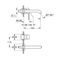 Grohe Essence New M-size bateria umywalkowa podtynkowa element zewnętrzny brushed hard graphite 19408AL1