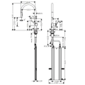 HansGrohe Talis M54 ComfortZone 210 bateria zlewozmywakowa z wyciąganą wylewką, 2 Jet, czarny mat 72801670.jpg