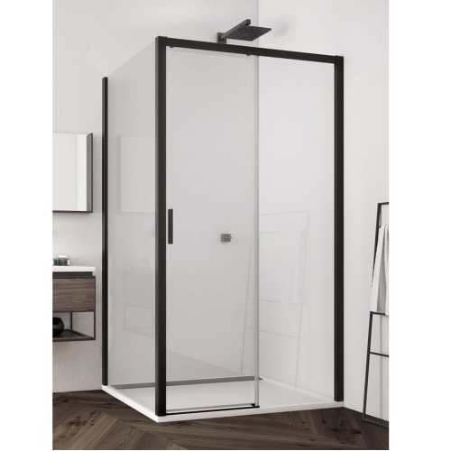 Sanswiss Top-Line S black kabina prostokątna 120x90cm prawa, drzwi suwane, profil czarny mat, szkło bezbarwne TLS2D120TOPF20900607