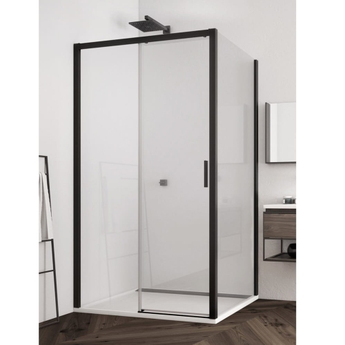 Sanswiss Top-Line S black kabina prostokątna 120x90cm lewa, drzwi suwane, profil czarny mat, szkło bezbarwne TLS2G120TOPF2090060