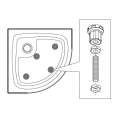 Sanplast Free Line brodzik półokrągły BP/FREE 80x80x15+STB, promień 550 615-040-2220-01-000